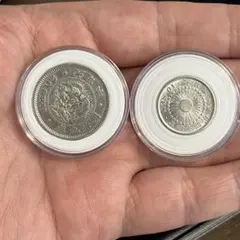 大日本龍紋一圓銀貨 明治34年〜39年一圓銀貨 竜デザイン旧貨幣セット