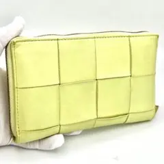 ★ボッテガヴェネタ カセット ジップアラウンドウォレット ライトグリーン 長財布