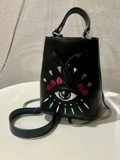 【5/15まで出品】ケンゾー eye ミニショルダーバッグ レザー 黒のサムネイル