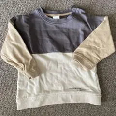 H&M 長袖トレーナー 12-18M グレー/ベージュ