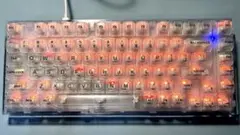YUNZII X75 メカニカルゲーミングキーボード　クリスタルホワイトじく