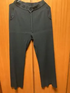 ユニクロ リブニットパンツ ブラック レディース