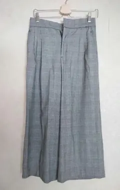 ZARA グレー チェック パンツ