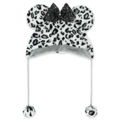 ディズニーヒョウ柄ファンキャップポンポン付き