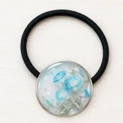 ブルーウォーターリリー レジン ヘアゴム ハンドメイド 涼やか - メルカリ