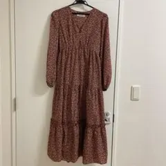 nano UNIVERSE 花柄ロングワンピース　36