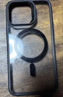 iPhone15proMAXESRMagSafe対応クリアブラックソフトケースのサムネイル