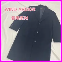 ○ 【美品】ウインドアーマー カシミヤ100% ロングコート 黒