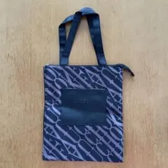 ⑥黒ピンクロゴトートバッグ(FAUCHON)