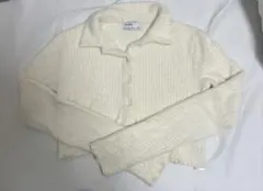 Bershka ニット　カーディガン　クロップド　ショート丈