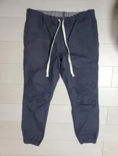 ネイビー ジョガーパンツ 日本製生地