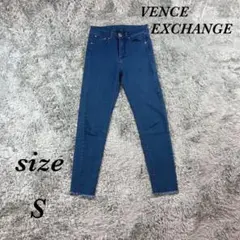 VENCE EXCHANGE (S) ストレートデニム 裾カットオフ ブルー