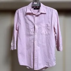 AZUL アズール メンズ シャツ 七分丈 七分袖 ピンク ボタンシャツ Mのサムネイル