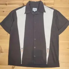 美品 GAVIAL ガヴィル 刺繍入り ツートン ボーリングシャツ L - メルカリ