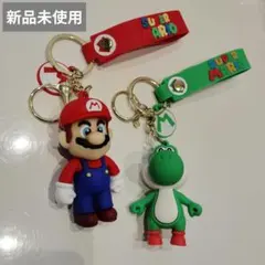 マリオ ヨッシー ストラップ付きキーホルダー 新品未使用