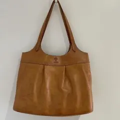 ALEBRO キャメル レザーショルダーバッグ