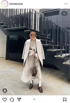 ☆新品未使用☆Knit フェイクウール JW フレアスカート/rienda