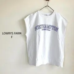 ローリーズファーム ノースリーブ トレーナー生地【F】刺繍ロゴ スポーティ