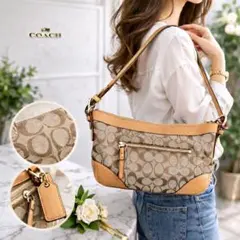 ✩極美品✩COACH　シグネチャーショルダーバック