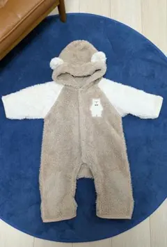 ロンパース　カバーオール　50 - 70 cm　3 - 9 kg　クマ　フリース