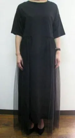 OSMOSIS loaf　チュールギャザーワンピース