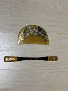 k*0様 金色銀色装飾のかんざしと櫛セット