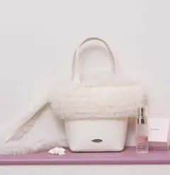 リリーブラウン　チュール切り替え3WAYトート