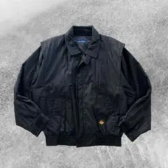 00’s vintage ギミック ブルゾンジャケット 黒 2WAY アメカジ