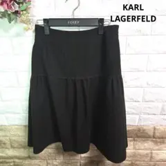 KARL LAGERFELD　カール・ラガーフェルド　黒 秋冬フレアスカート　M
