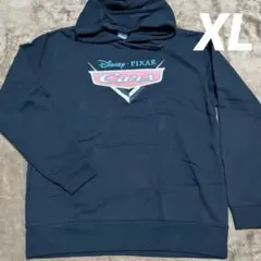 【新品未使用】ディズニー ピクサー カーズ ロゴ パーカー 黒 XL 綿100%