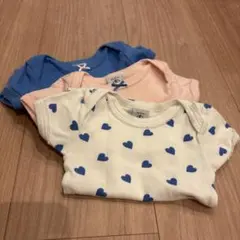 プチバトー　ベビー肌着 3枚セット 67cm 6m