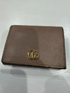 구찌 GUCCI GG 마몬트 456126 소형 지갑 베이지