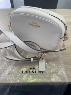 COACH ホワイトショルダーバッグ