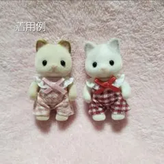 赤ちゃんフリルサロペット2着セット　チェック②桃色赤色　ハンドメイド