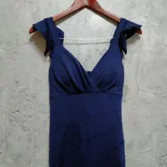 【新品】tika せいせい着用ネイビー美ラインロングドレス マーメイド　紺　L