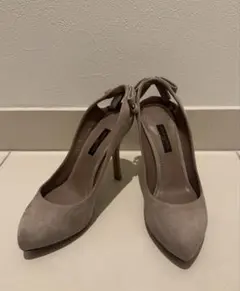 Louis Vuitton スエード バックストラップ パンプス