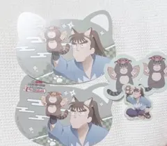 忍たま乱太郎 忍たま ナンジャ ステッカー　中在家長次　特典　猫型カード