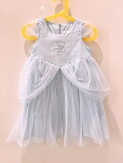 シンデレラ刺繍付き水色ドレス　TinyButton プリンセス