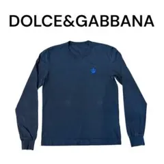 DOLCE&GABBANA クラウン刺繍 長袖カットソー ネイビーのサムネイル