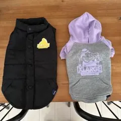 XLARGEドックウェア2L 2着セット売り 犬服ダウン&スウェット