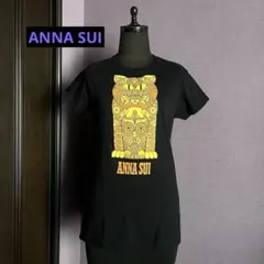 ANNA SUI アナスイ 猫 梟 プリント Tシャツ 黒 コレクションのサムネイル