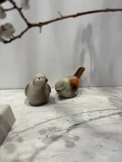 小鳥のオブジェ（２個セット）