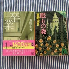 東野圭吾　「卒業」　「眠りの森」　2冊まとめ売り
