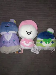 お文具さんといっしょ　パステルおめかしぬいぐるみ　3体コンプセット