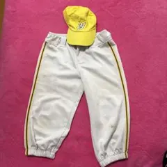 ホワイト 練習着 ユニフォーム 87-12 ユメノ 140 野球 帽子セット