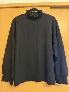 Hina Style レディース 長袖 カットソー ブラック 4L