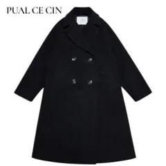 定価22000円 PUAL CE CIN ロングコート　ブラック　ウールコート