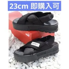 PUMA MAYZE メイズ 厚底サンダル ブラック 23cmのサムネイル