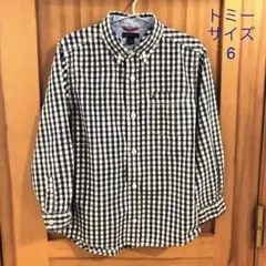 トミーヒルフィガー　チェック柄ボタンダウンシャツ　サイズ6
