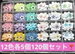 【075-1】新作❣️クラフトパンチ 花 パステル 120枚セット